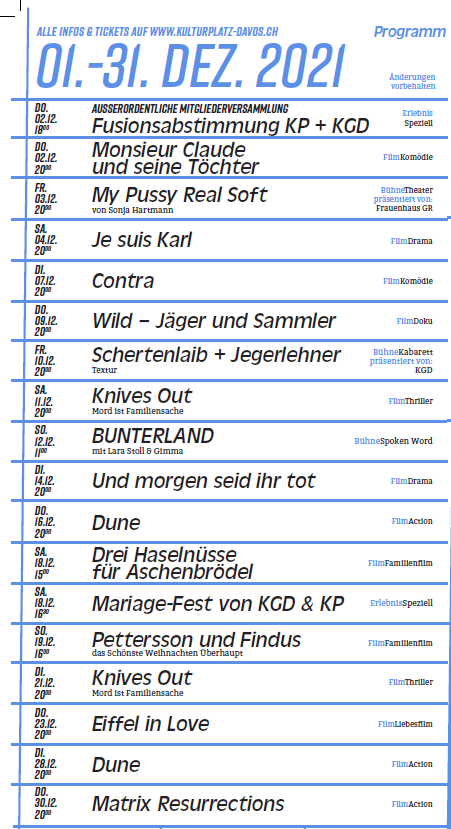 Kulturplatz Programm