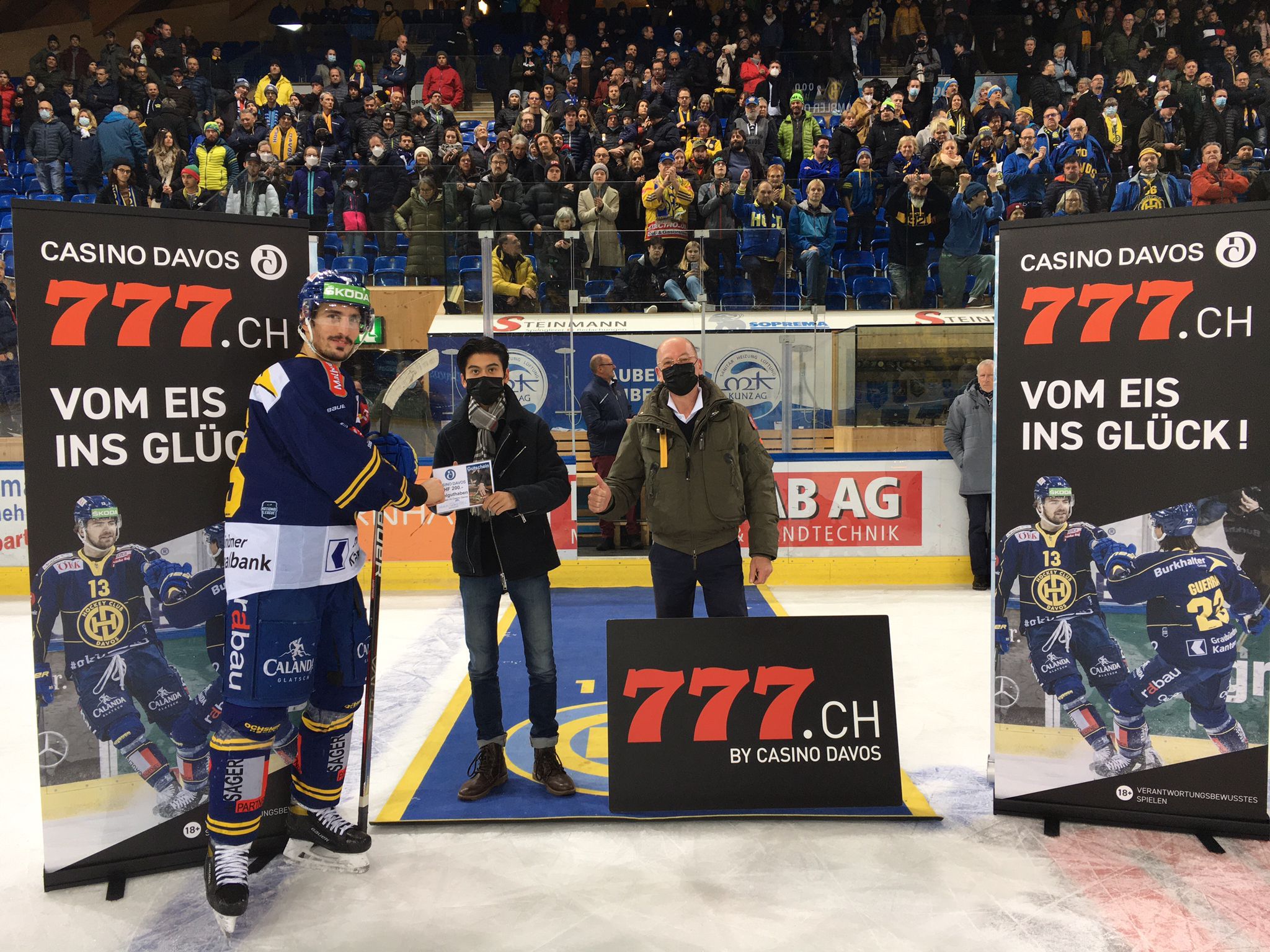 Marc Wieser als Gambler of the Game beim 13. Heimspiel des HCD am 04.12.2021 gekürt